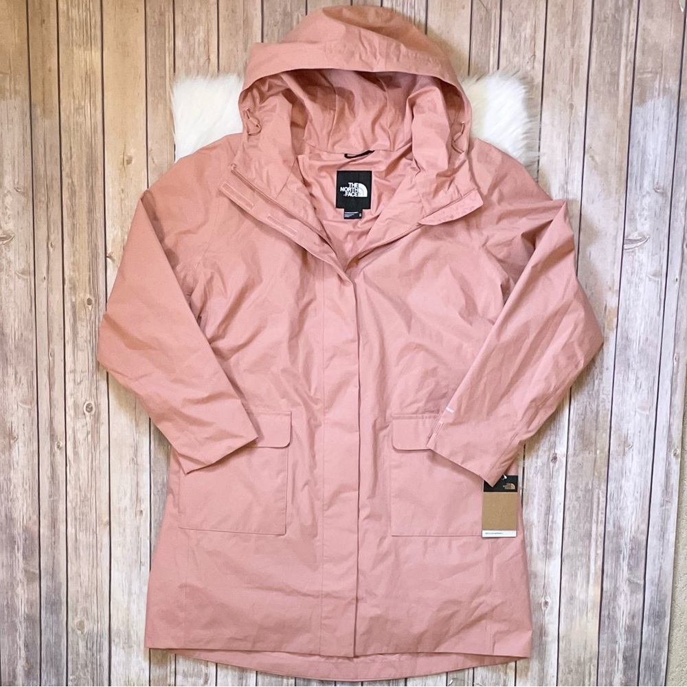 The North Face Dusty Pink Hooded Rain Jacket